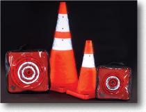 Foldable Traffic Cones with Reflective Strips - Portable Safety Cones for Road Work, Parking, Sports & Outdoor Events - 12/18/28 Inch Collapsible Cones Set