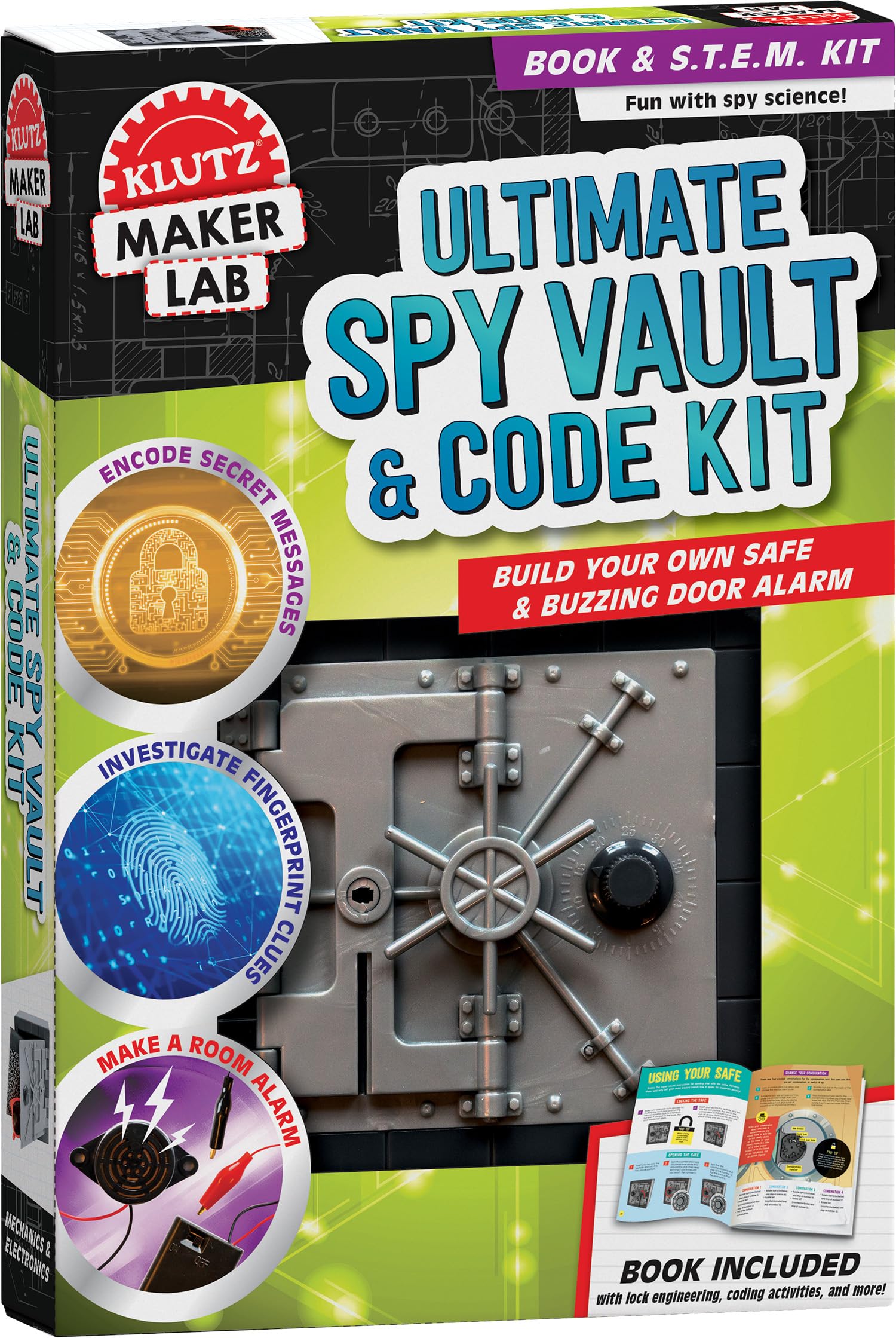 Klutz Ultimate Spy Vault & Code Kit - STEM Science Activity Set for Kids Ages 8-12 | Learn Cryptography & Secret Codes | Perfect for Birthday Gifts & Educational Play