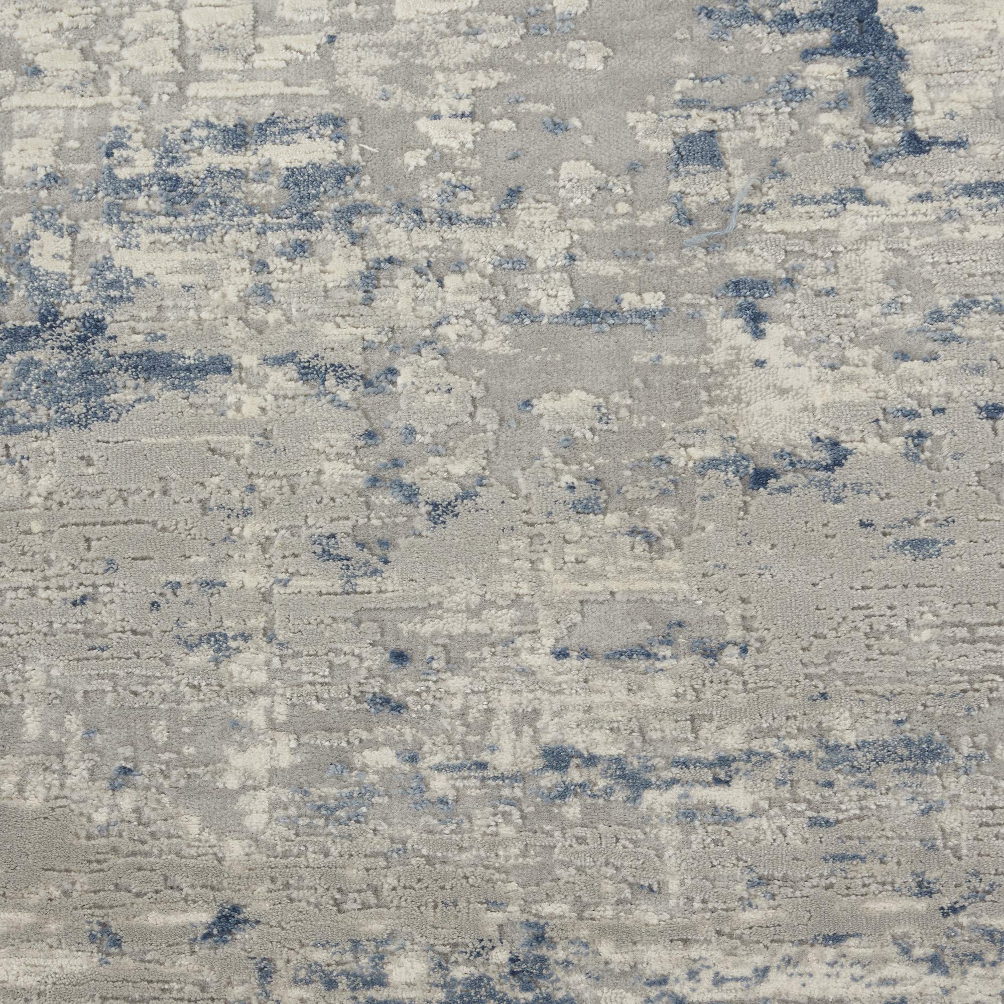 Nourison Rustic Textures Modern Artistic Ivory/Blue 7'10