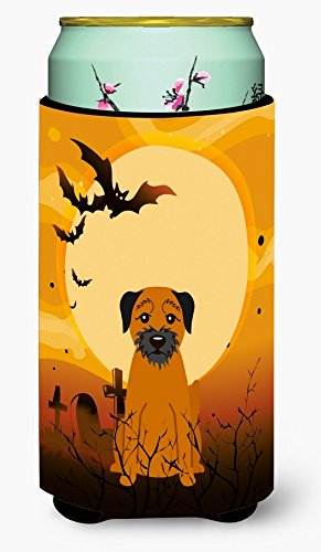 Halloween Border Terrier Tall Boy Beverage Insulator Hugger - Insulated Can Cooler for Beer, Soda & Drinks - Perfect for Parties, BBQs & Outdoor Events