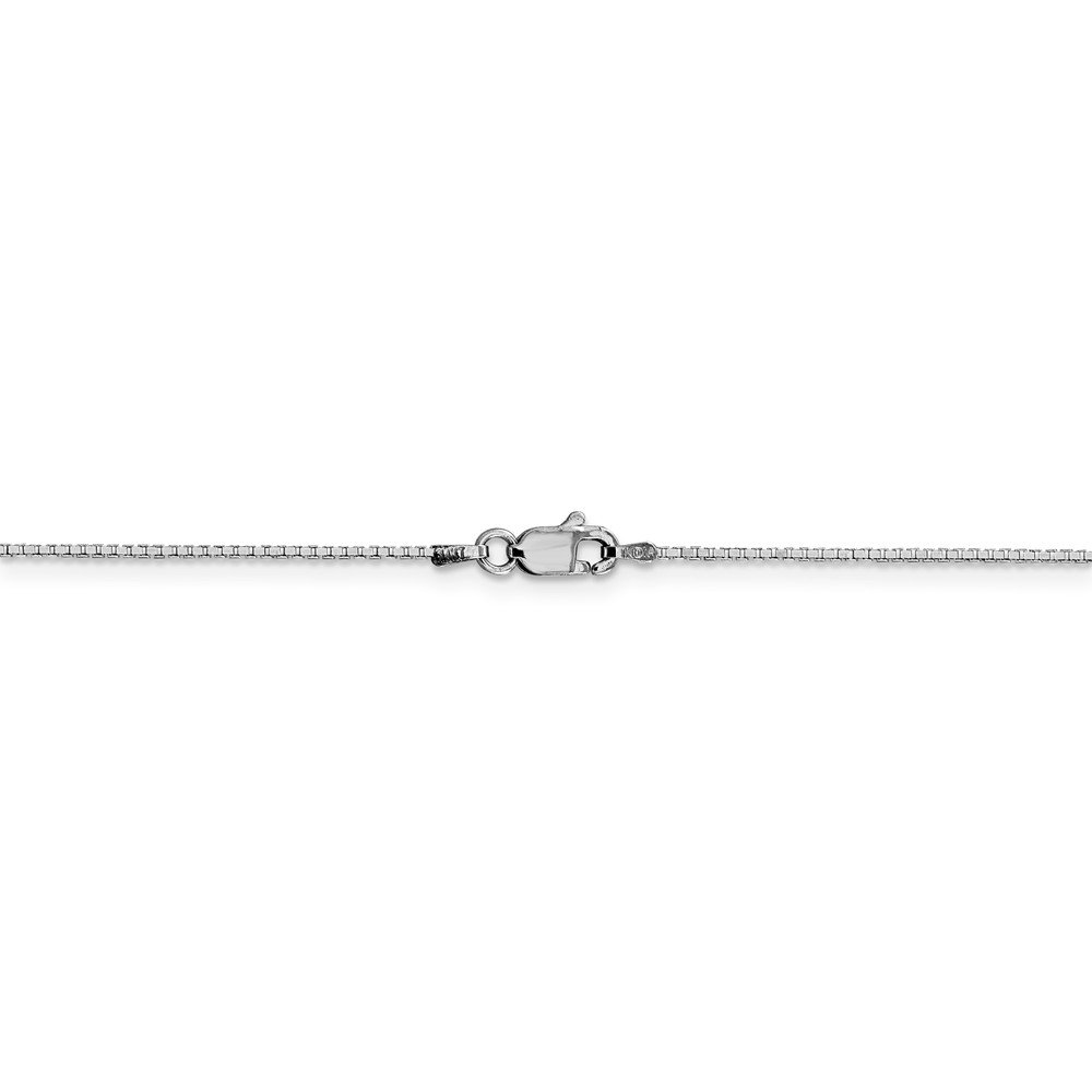 10k White Gold 1mm Box Chain Necklace for Women - Durable Lobster Clasp Jewelry Gift for Anniversary, Birthday & Everyday Wear