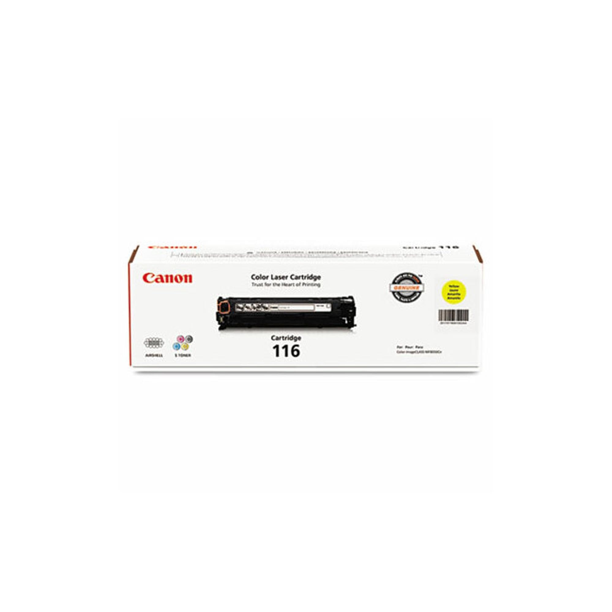 Genuine Canon OEM CRG116Y Yellow Toner Cartridge for MF8050CN Printer - High-Quality Printing Supplies for Office & Home Use