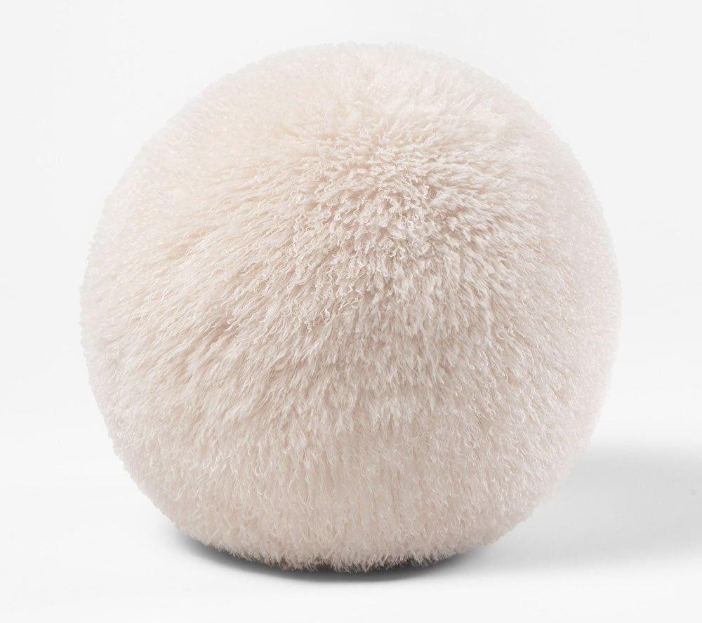 Noom Gropius Small Round Fluffy Cushion - Soft Plush Pillow for Sofa, Bed, Nursery & Home Decor - Cozy Accent Throw Pillow for Living Room, Dorm or Office