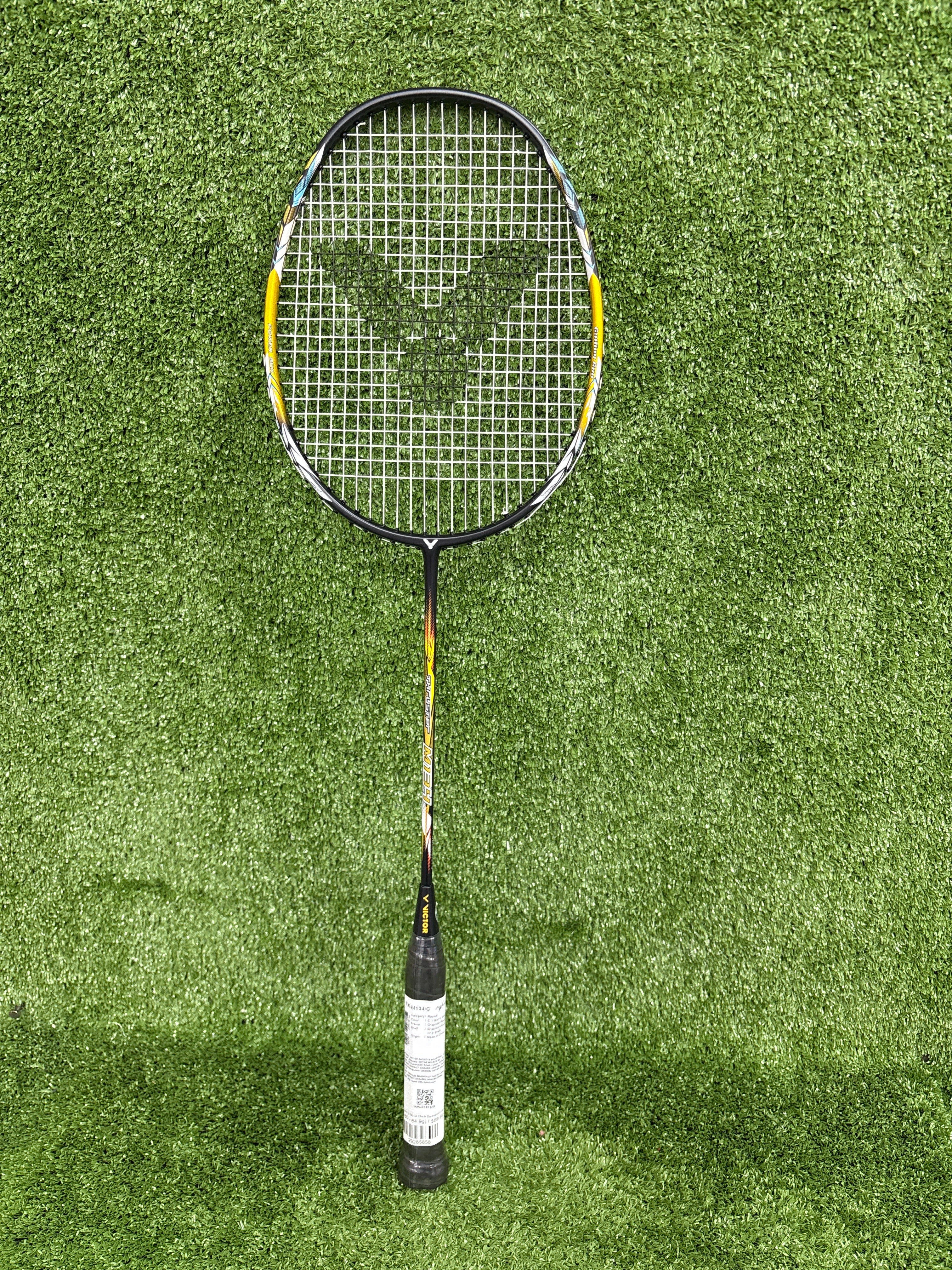 Victor Thruster K M134 Black Badminton Racket - Professional Carbon Fiber Badminton Racquet for Advanced Players - Perfect for Tournaments & Training Sessions