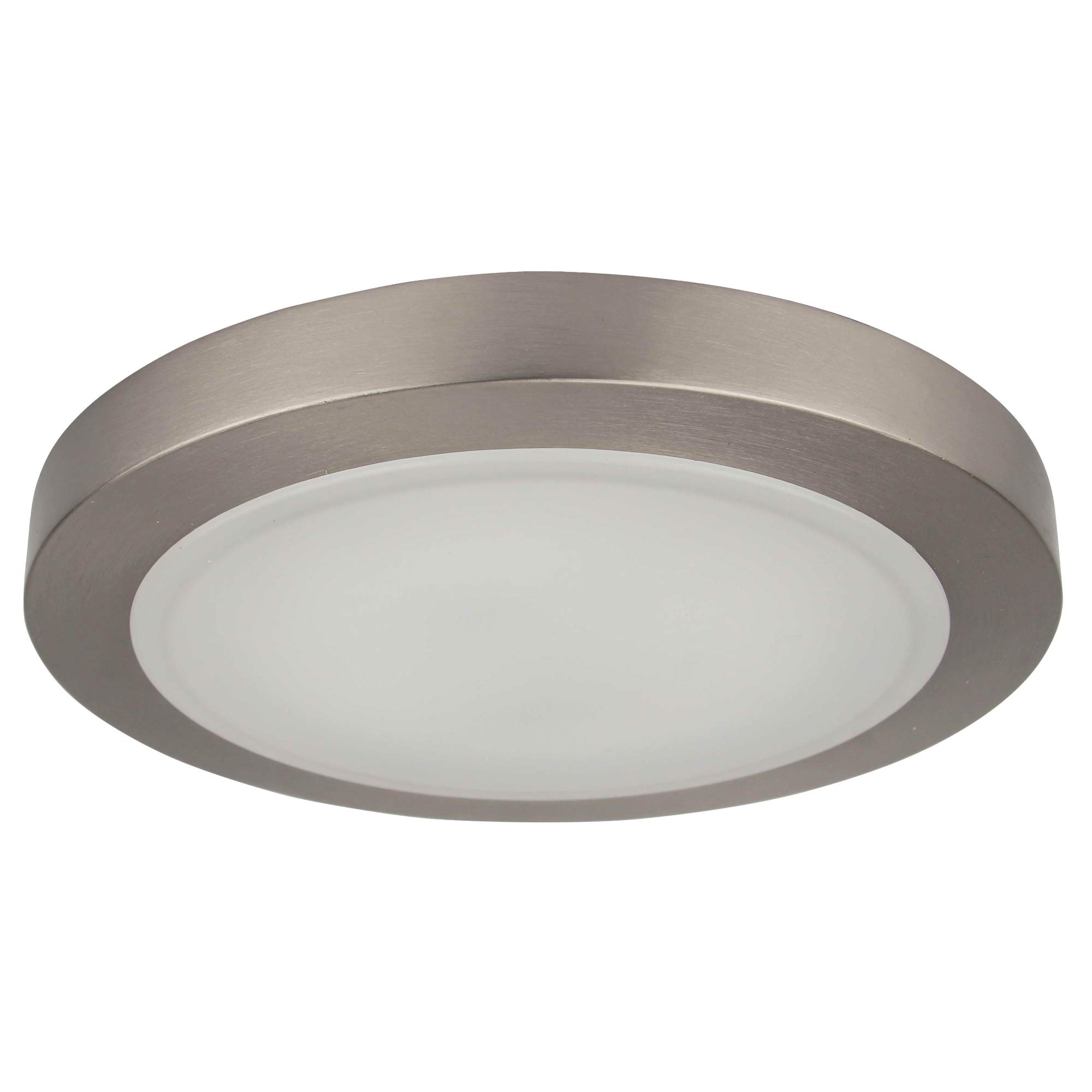 AA Warehousing 306044 Flush Mount Ceiling Light Fixture - Brushed Nickel Finish - Modern Lighting for Bedroom, Kitchen, Hallway & Closet
