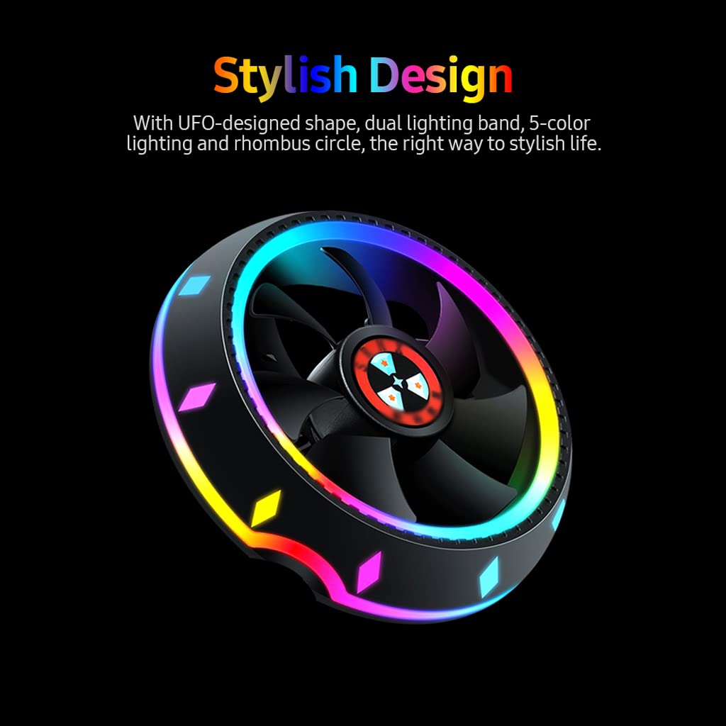 Universal Computer Case Cooler with 5-Color RGB Lighting - All-in-One CPU Air Cooler for Server & PC, Compatible with Most Power Supplies & Sockets | Perfect for Gaming Rigs, Workstations & Home Office Setups