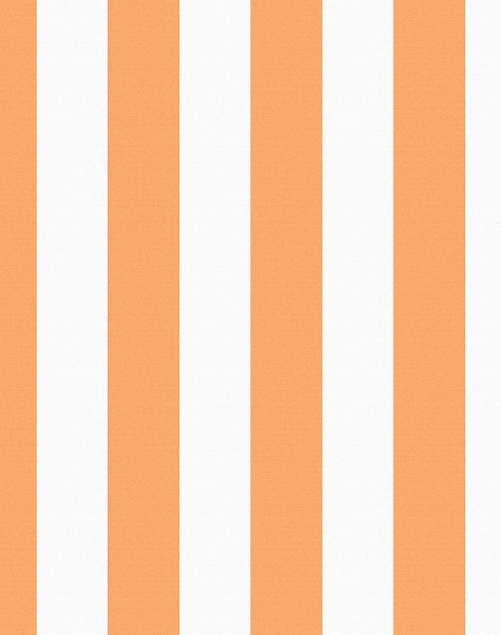Wallshoppe 'Candy Stripe' Wallpaper - Creamsicle Orange & White Striped Peel & Stick Wallpaper for Bedroom, Nursery, or Home Office Decor