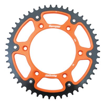 Supersprox Stealth Rear Sprocket 49T Orange - Compatible with KTM 300 EXC (1993-2005) | Durable Motorcycle Sprocket for Off-Road & Trail Riding