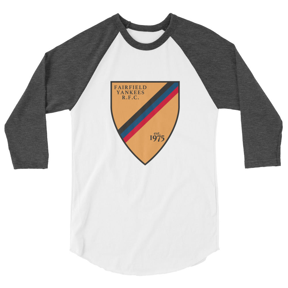 Fairfield Yankees RFC Raglan 3/4 Sleeve Baseball Tee - Comfortable Cotton Blend Jersey for Casual Wear & Sports Fans