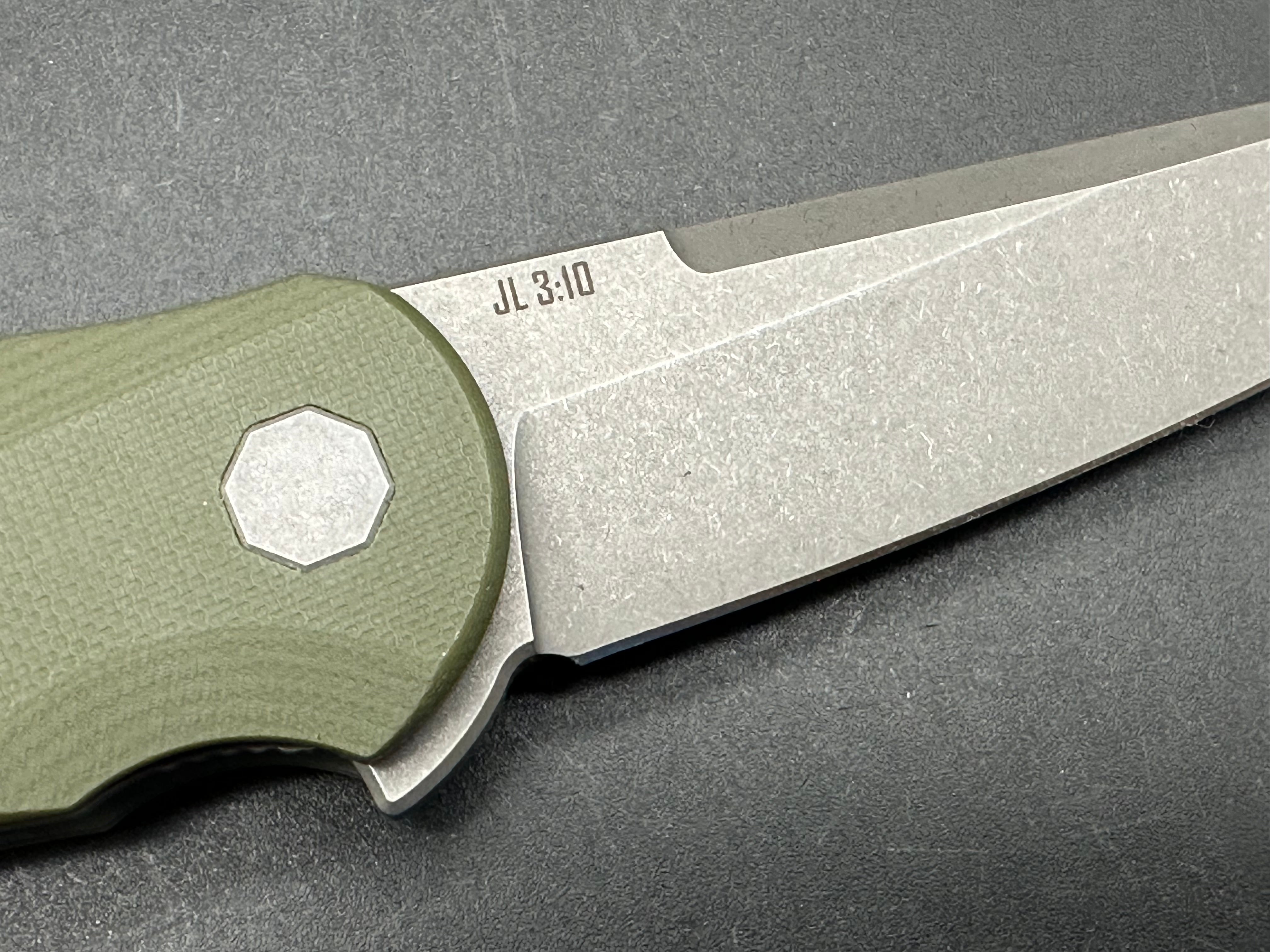 Hoback Enoch Liner Lock Folding Pocket Knife - OD Green G10 Handle, 3.1