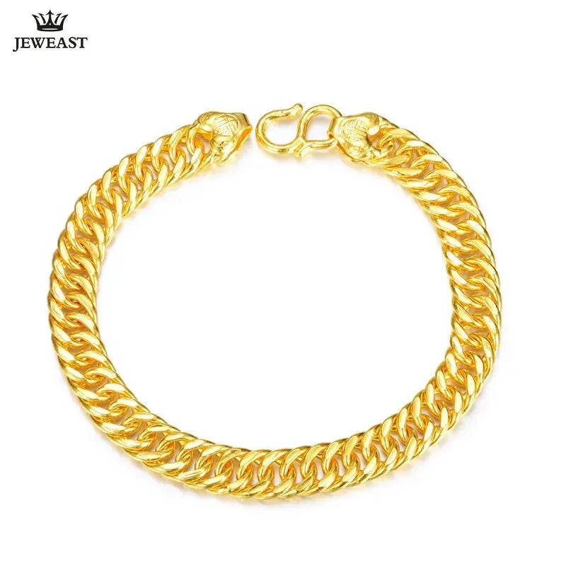 24K Pure Gold Bracelet for Men - 999 Solid Real Gold Bangle, Classic & Trendy Fine Jewelry, Luxury Gift for Him - Perfect for Weddings, Anniversaries, and Special Occasions