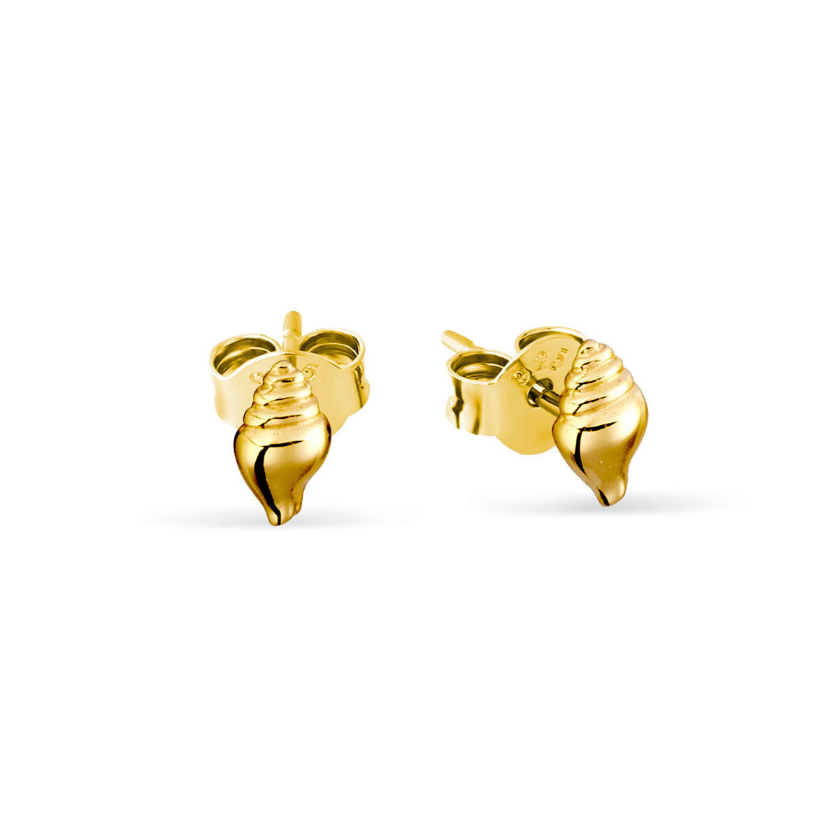 Gold Conch Seashell Stud Earrings for Women - Elegant Beach Jewelry for Summer, Vacation & Boho Style Outfits