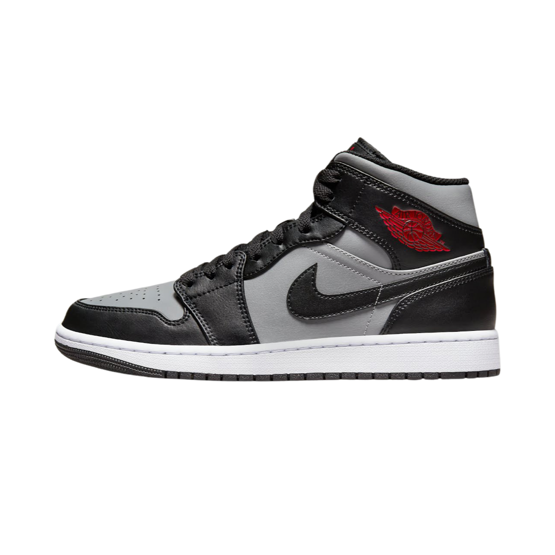 Air Jordan 1 Mid GS Sneakers - Shadow Red & Black Basketball Shoes for Girls - Perfect for Gym, School & Streetwear Fashion