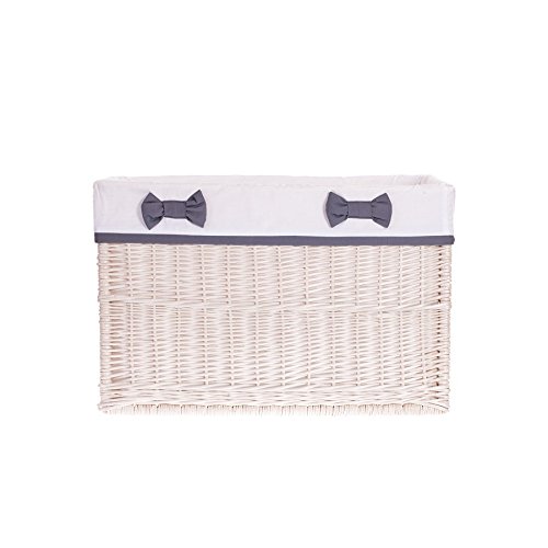 3-Pack Woven Wicker Shelf Baskets - Natural Storage Bins for Bathroom, Kitchen & Bedroom Organization - Home Decor Storage Boxes for Shelves, Cabinets and Closet Organization