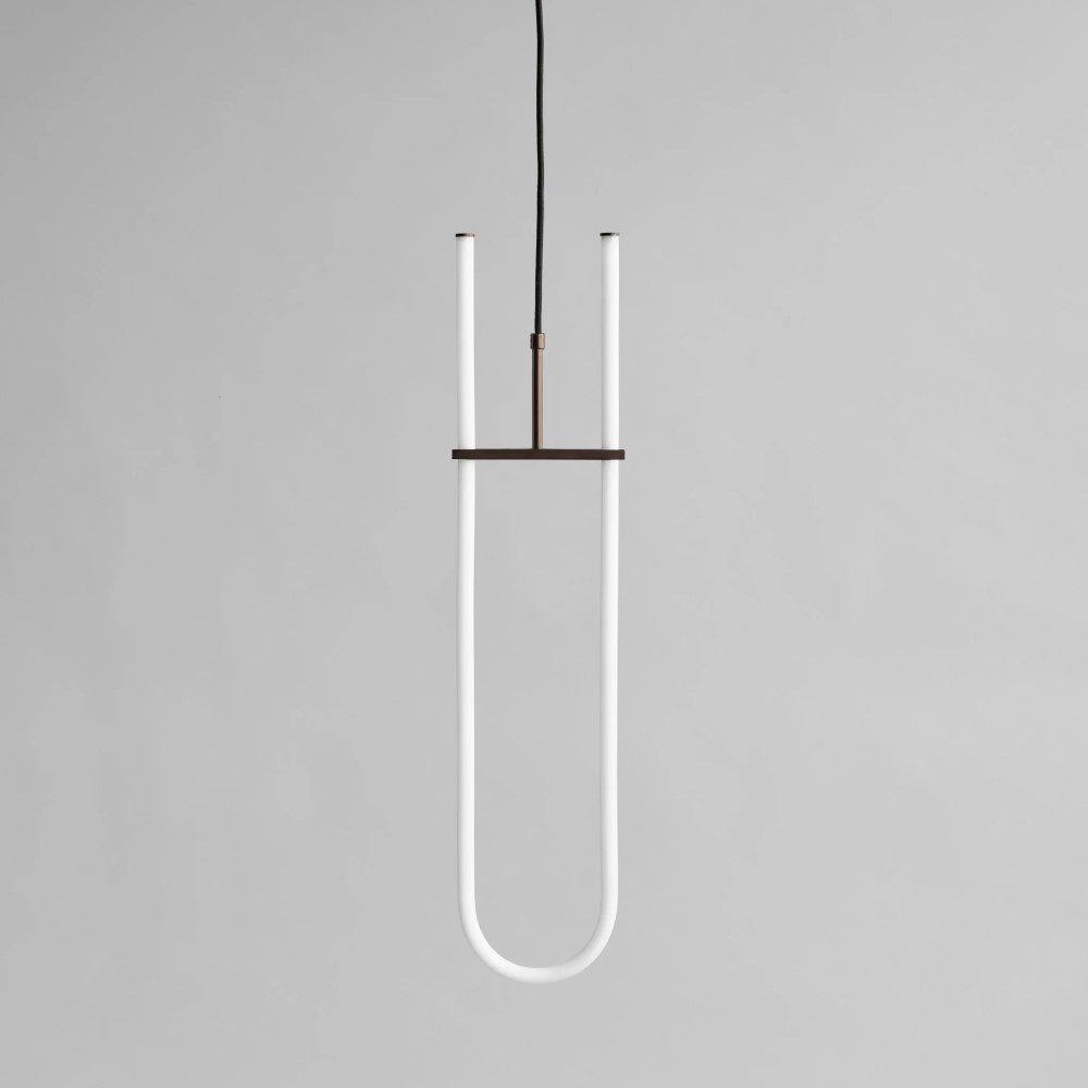 101 COPENHAGEN Curve Pendant Light - Modern Scandinavian Glass Hanging Lamp for Dining Room, Kitchen Island & Living Room Decor