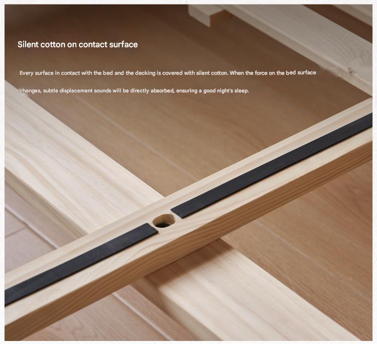 Solid Oak Wood Luminous Floating Bed Frame - Modern Platform Bed with LED Lighting for Bedroom, Guest Room or Dorm