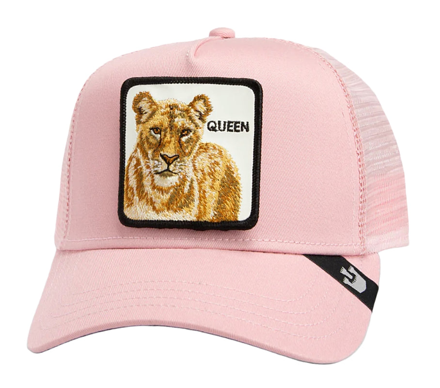 Goorin 'The Queen Lioness' Pink Trucker Style Baseball Cap for Women - Stylish Adjustable Snapback Hat for Casual Outfits, Outdoor Activities & Fashion Statements
