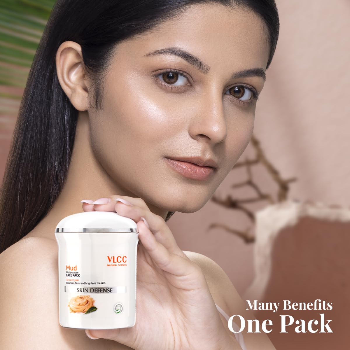 VLCC Skin Defense Mud Face Pack - 70g | Deep Cleansing & Rejuvenating Clay Mask with Kaolin Clay, Almond Oil & Mint | Brightens Skin, Reduces Pores & Soothes Irritation | Detoxifying Facial Treatment for Acne-Prone & Oily Skin | Perfect for Spa Night & Self-Care Routine