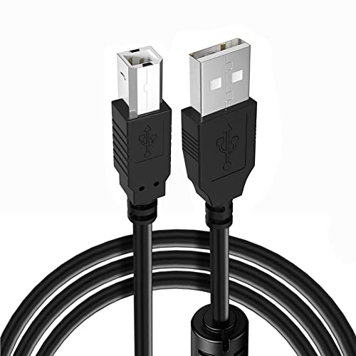 Xivip 10ft USB 2.0 Printer Cable A Male to B Male Cord - Compatible with HP DeskJet 2755, OfficeJet Printers & More - High-Speed Data Transfer for Home & Office Printing Needs
