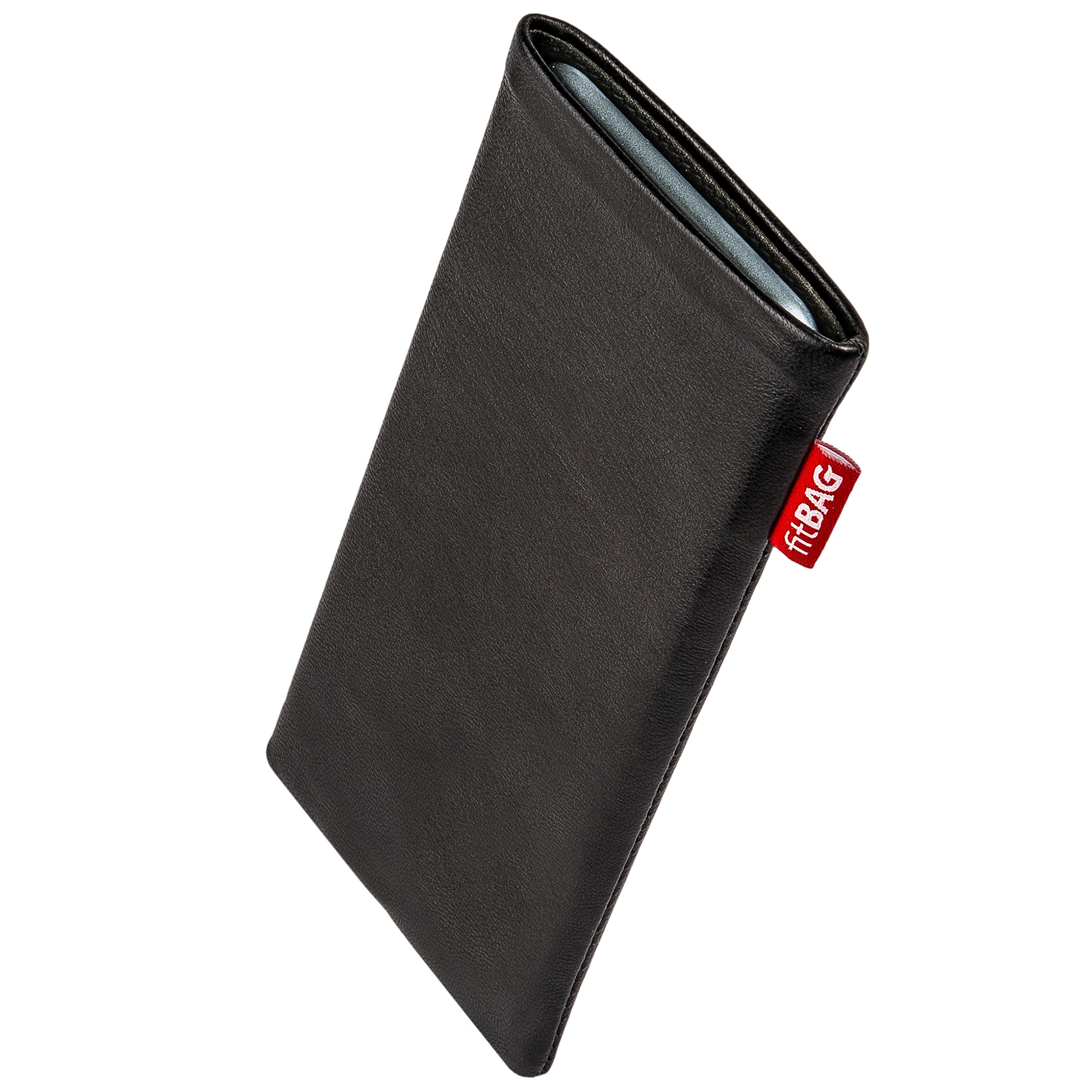 Premium Black Custom Fit Sleeve for Nokia 6 (2018) / Nokia 6.1 | German-Made Genuine Nappa Leather Pouch Case with Built-in Microfiber Lining | Perfect for Screen Cleaning & Daily Protection | Ideal for Business Professionals & Travelers