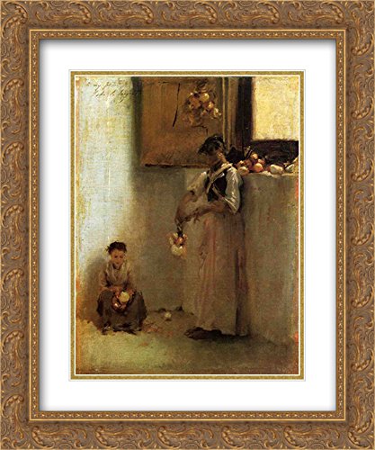 John Singer Sargent Museum Art Print - 20x24 Inch Gold Ornate Framed Wall Decor with Double Matting - Elegant Home & Office Decoration for Living Room, Dining Area or Gallery Display