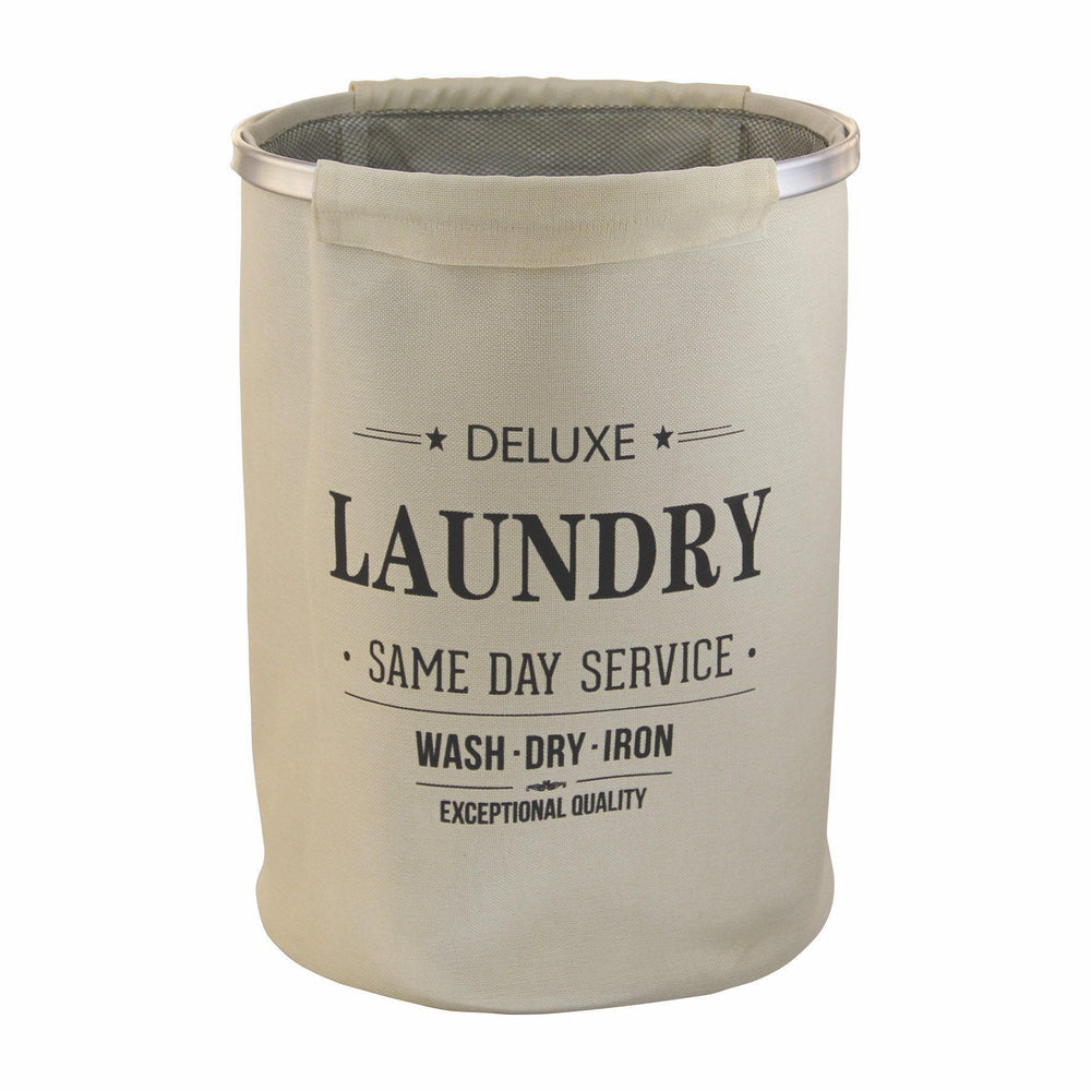Natural Woven Capri Round Laundry Hamper - Breathable & Stylish Clothes Basket for Bedroom, Bathroom, or Dorm Organization