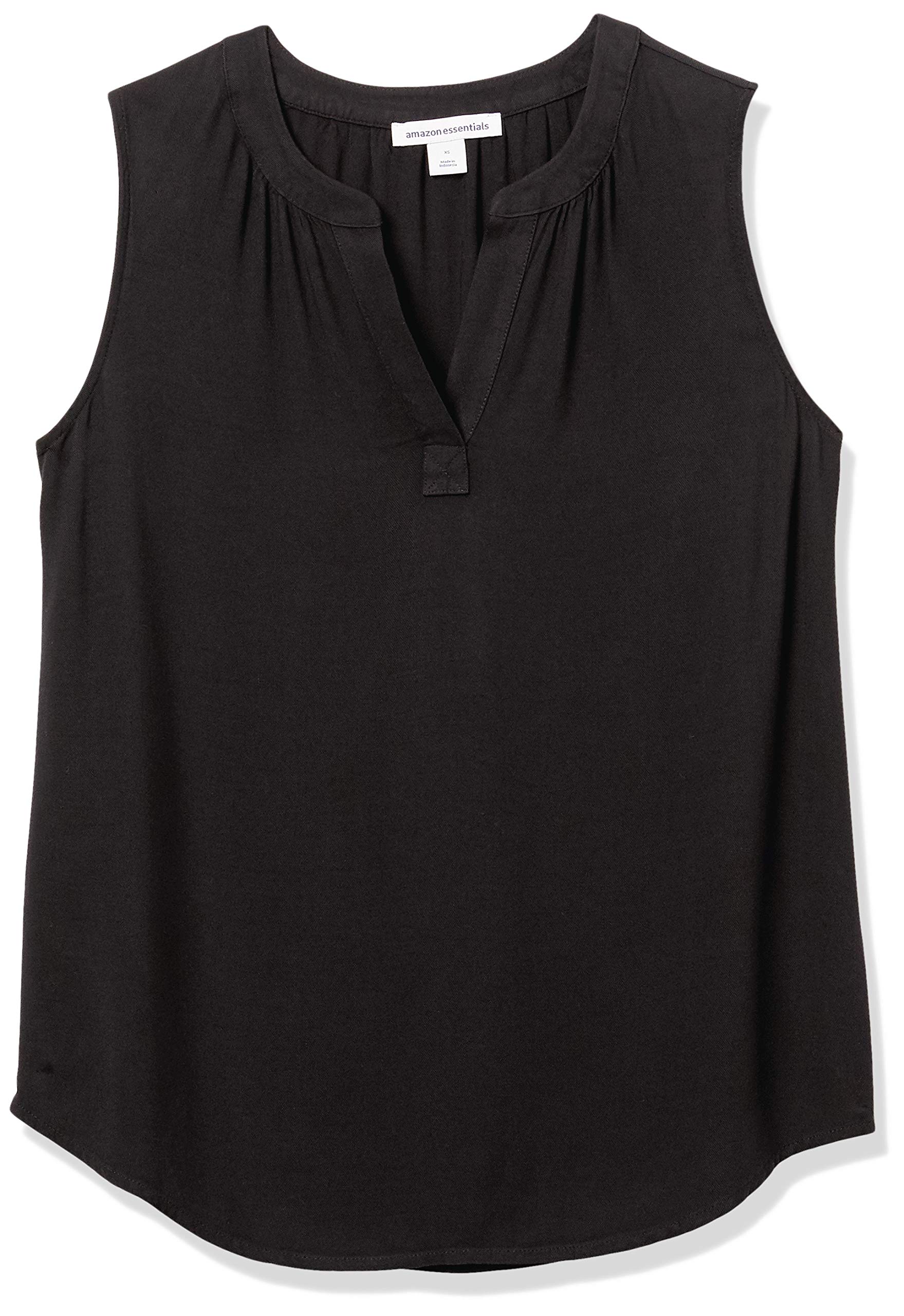 Amazon Essentials Women's Sleeveless Woven Shirt - Comfortable Summer Blouse for Work & Casual Wear | Lightweight Breathable Fabric for Office, Travel & Outdoor Activities