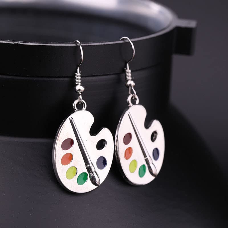 Art Palette Earrings - Unique Artist Gifts for Women | Creative Dangle Earrings for Painters & Art Teachers | Perfect for Art Classes, Exhibitions & Creative Outfits