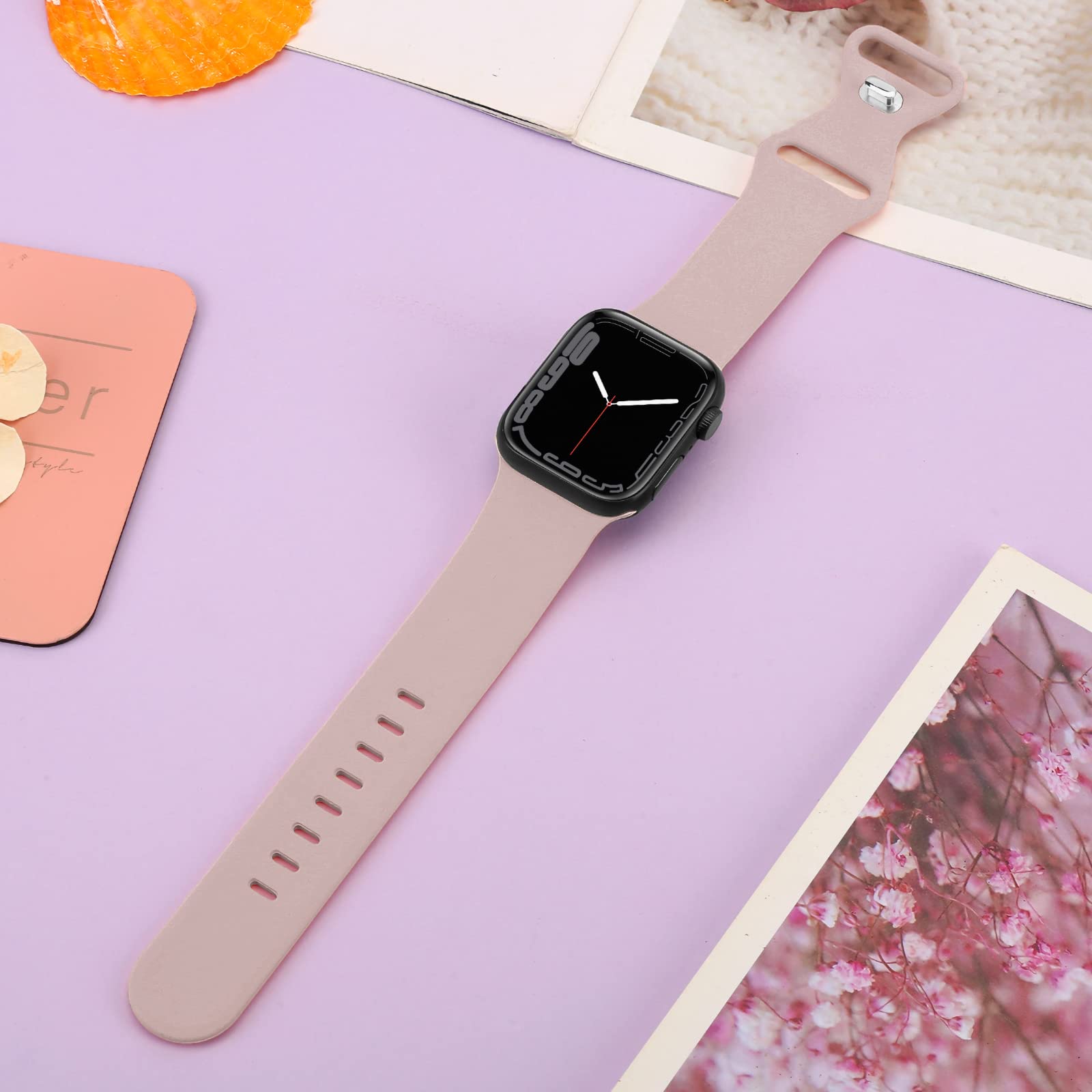 Premium Soft Silicone Sport Band for Apple Watch Series 1-9, Ultra 2, SE - Compatible with 38mm 40mm 41mm 42mm 44mm 45mm 49mm - Durable Replacement Strap for Women & Men - Perfect for Workouts, Running & Everyday Wear