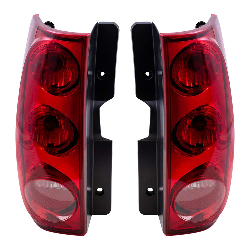 Brock Replacement Tail Lights Set for 2007-2014 GMC Yukon - Driver & Passenger Side (Part #25975975, 25975976) | Durable Aftermarket Headlights for Improved Visibility & Style