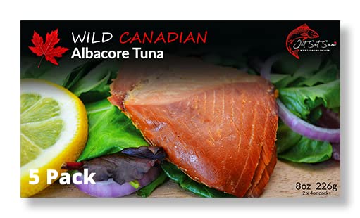 Premium Wild-Caught Canadian Albacore Tuna Smoked Fish Fillet – Gourmet Seafood Snack for Camping, Hiking & Healthy Lunch