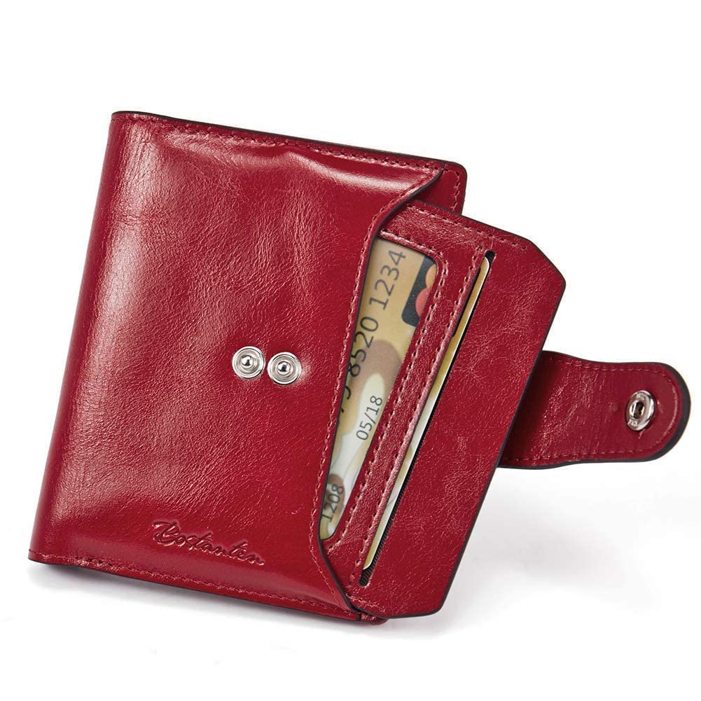 BOSTANTEN Women's Leather Handbag Set - Designer Tote, Shoulder & Bucket Bag with RFID Blocking Bifold Wallet (Red) | Perfect for Work, Travel & Everyday Use