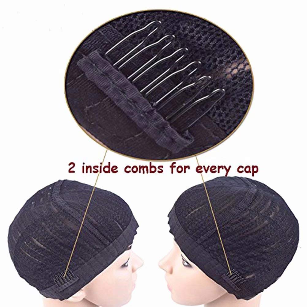 FEEL ME Braided Cap - 1Pc Black Crochet Wig Cap for Synthetic Wigs & Weaves | Medium Size Cornrow Sew-In Cap for Easy Crochet Braids | Perfect for Salon Styling, Protective Hairstyles & Hair Extensions