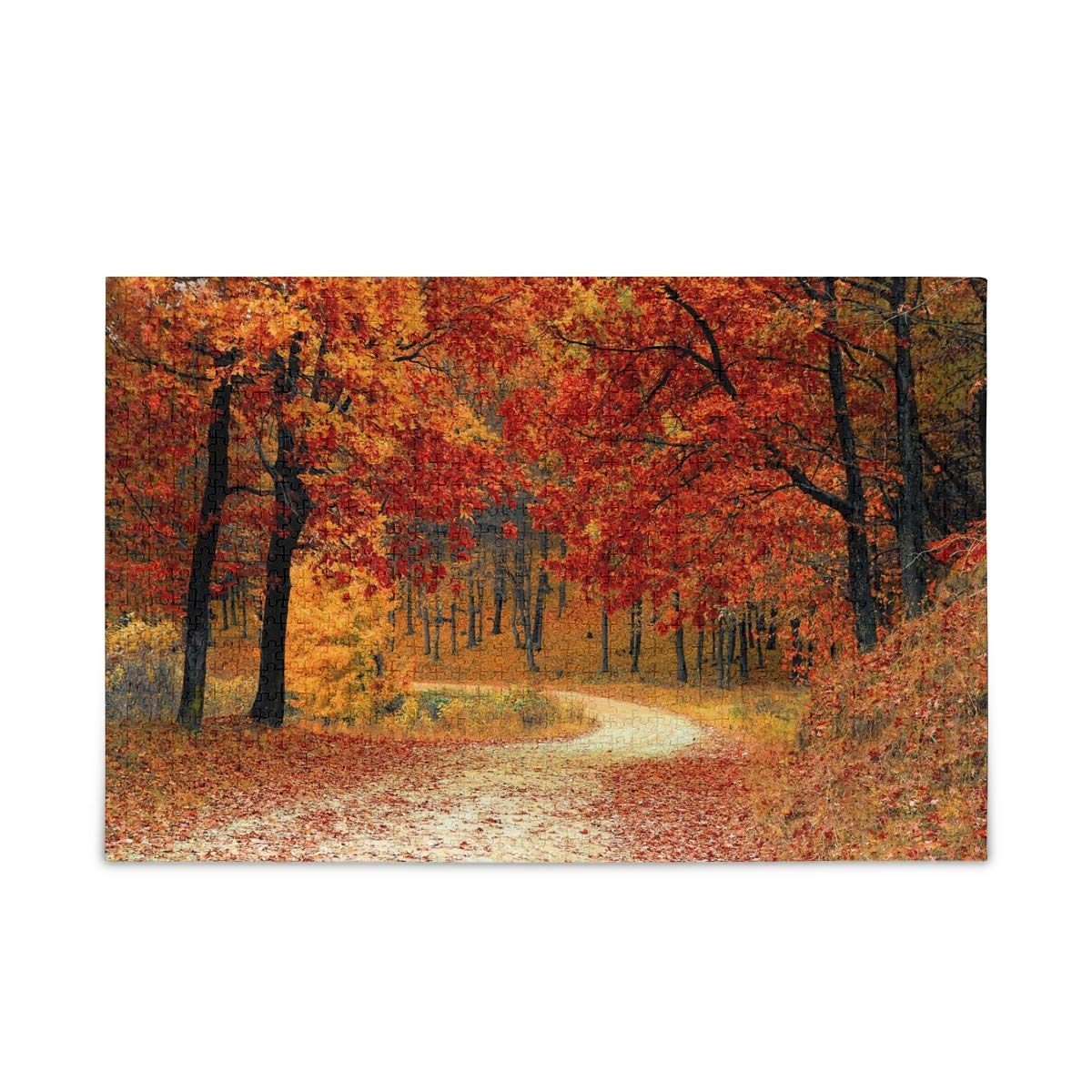 500-Piece Autumn Tree Wooden Jigsaw Puzzle - DIY Family Board Game for Adults & Kids - Perfect for Family Bonding, Stress Relief & Home Decor