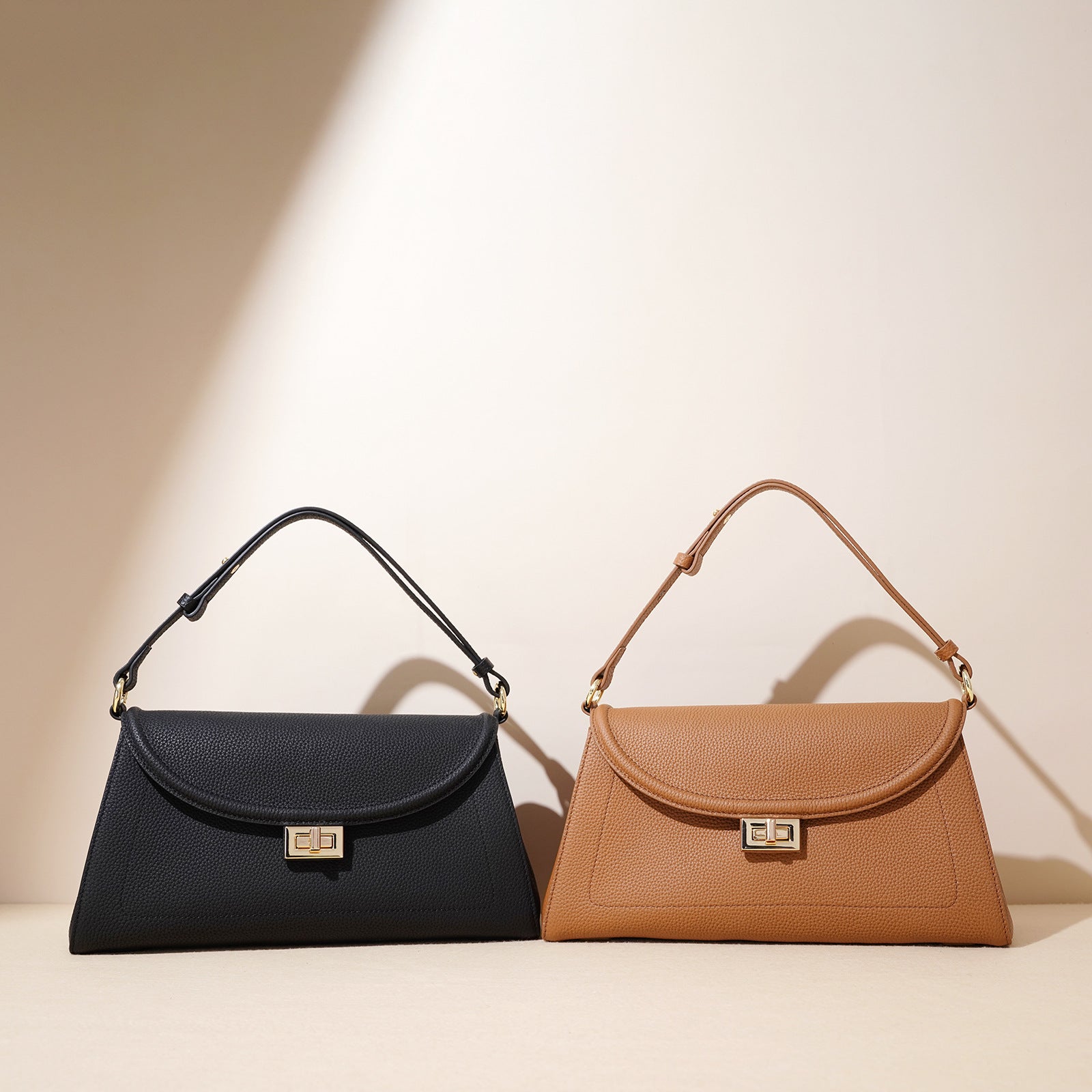 Genuine Leather Crossbody Shoulder Bag for Women - Stylish Underarm Purse for Daily Use, Travel & Shopping