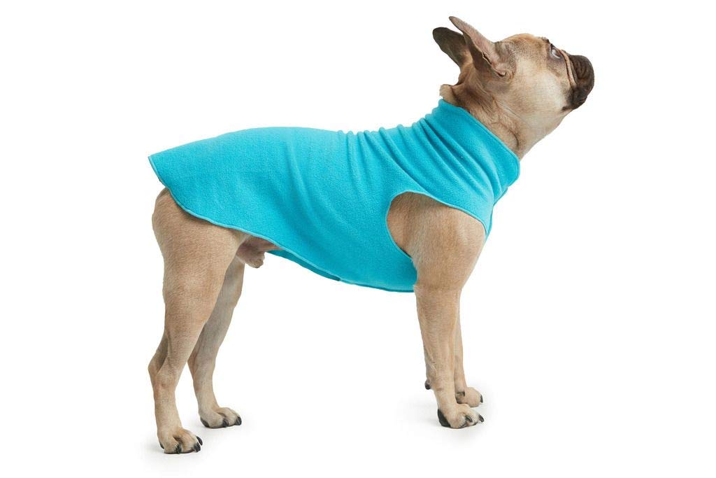 Soft & Snuggly Stretch Fleece Dog Sweater Jacket for Small, Medium & Large Dogs - X-Large Size in Surf Blue | Warm Winter Pullover Vest for Outdoor Walks & Indoor Comfort