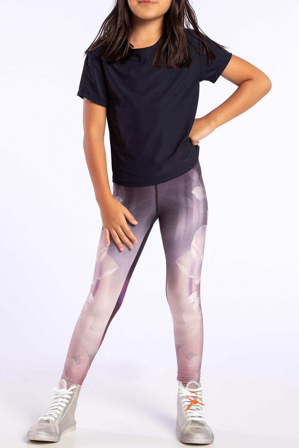 Magnolia Print Kids Leggings - Soft & Stretchy Comfort for Girls - Perfect for Playtime, Dance Class & Everyday Wear