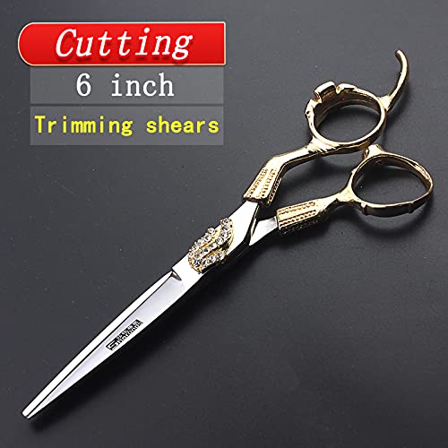 6 Inch Professional Hairdressing Scissors Set - Stainless Steel Sharp Hair Cutting Shears for Salon & Home Use - Perfect for Stylists, Barbers & DIY Haircuts