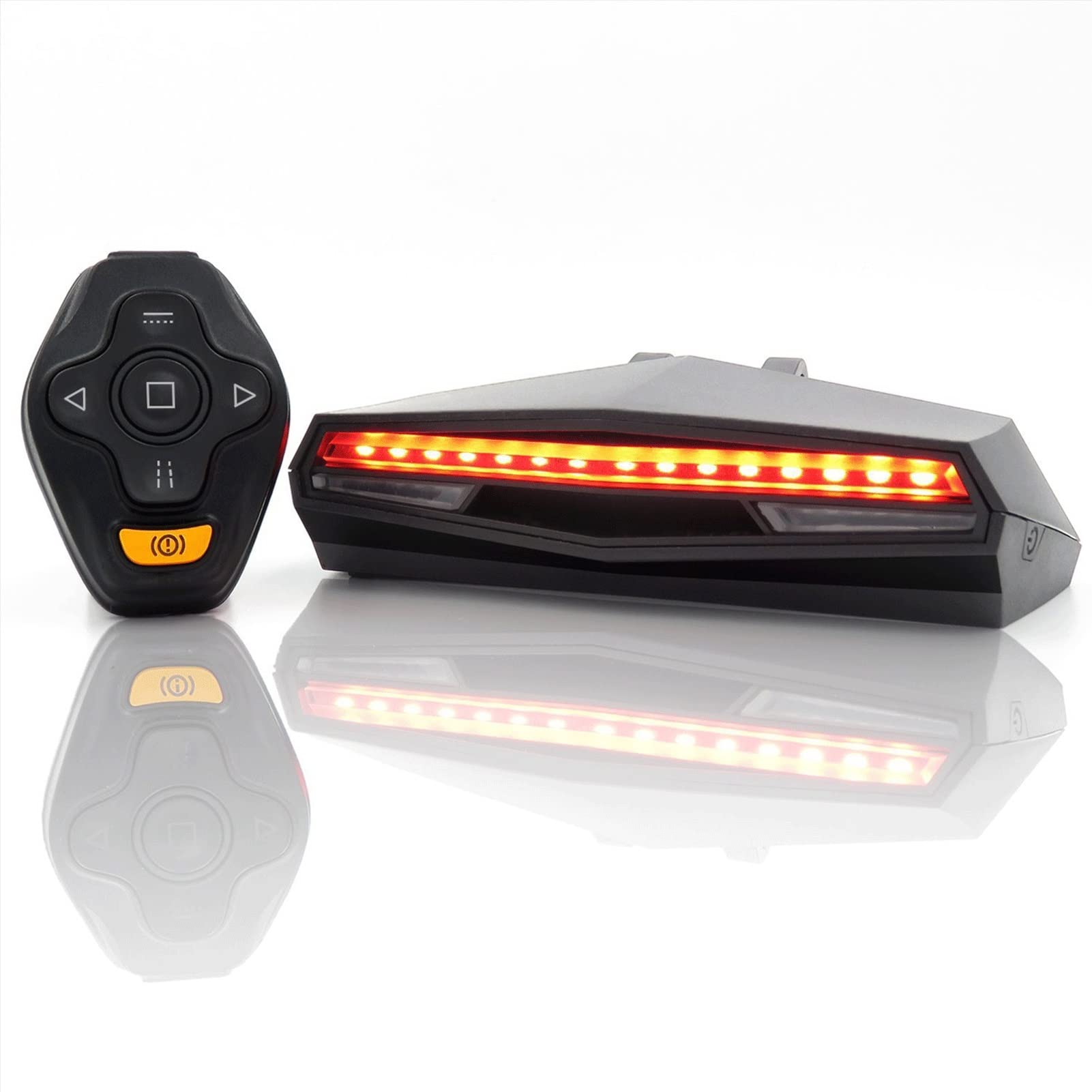 WENZHE Smart Bike Tail Light with Wireless Remote Control - USB Rechargeable Waterproof Bicycle Rear Light for Cycling Safety - Perfect for Night Riding, Hiking, Camping & Outdoor Adventures