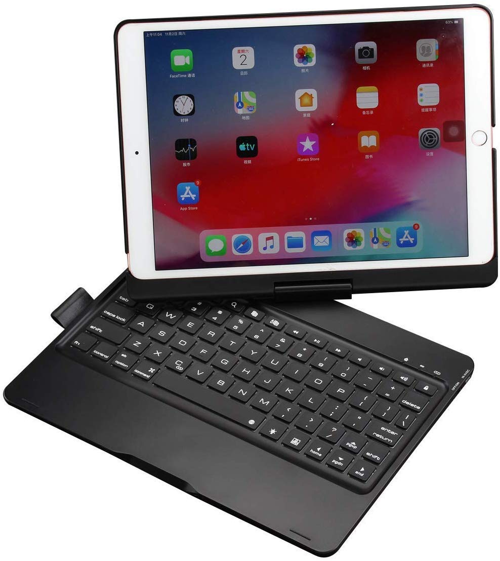 TechCode iPad Air 5th Generation Keyboard Case - 360° Rotatable Backlit Bluetooth Keyboard with Protective Cover for iPad Pro 11 (2021/2020/2018) & iPad Air 4th/5th Gen 10.9