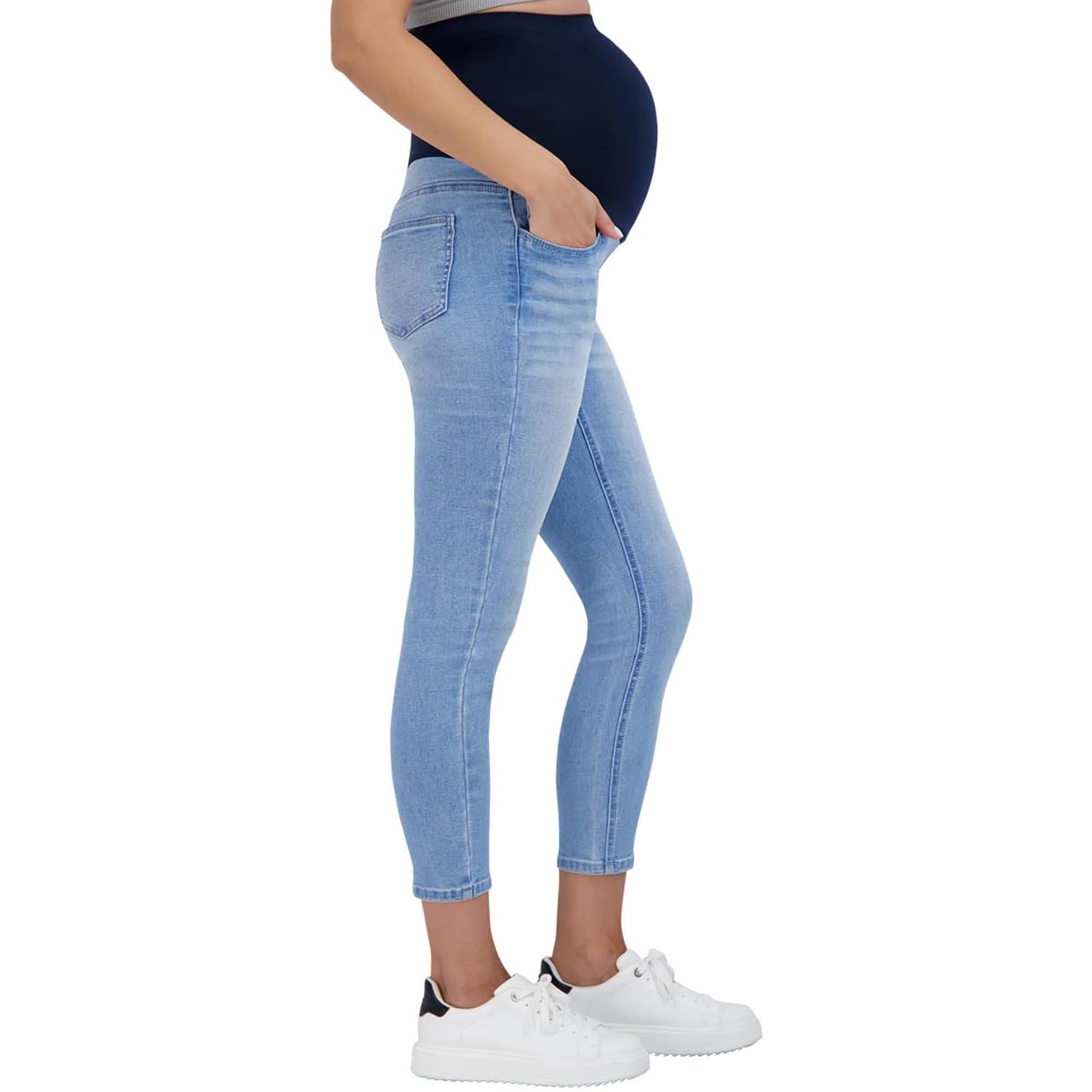 Savi Parker Women's Maternity Jeans Over The Belly - Stretch Denim Pregnancy Pants for All Seasons with 27