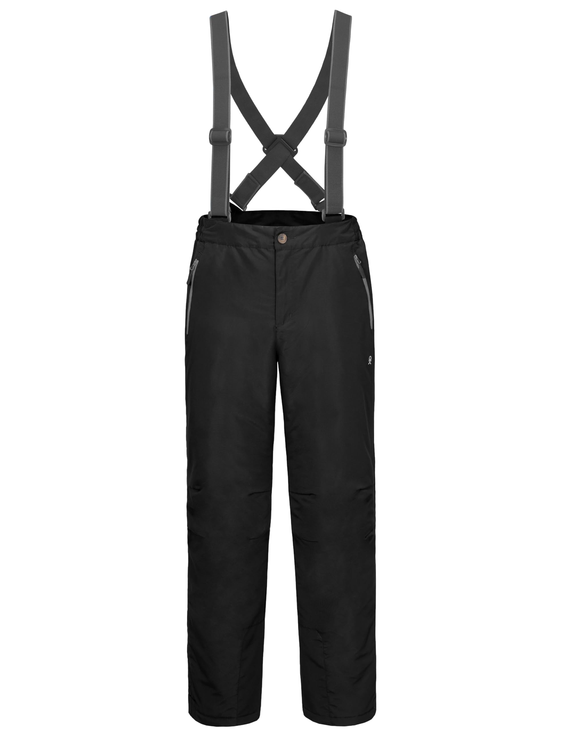 Little Donkey Andy Men's Insulated Waterproof Ski Bib Overalls - Winter Snowboard Pants with Detachable Suspenders for Skiing, Snowboarding & Cold Weather Outdoor Activities