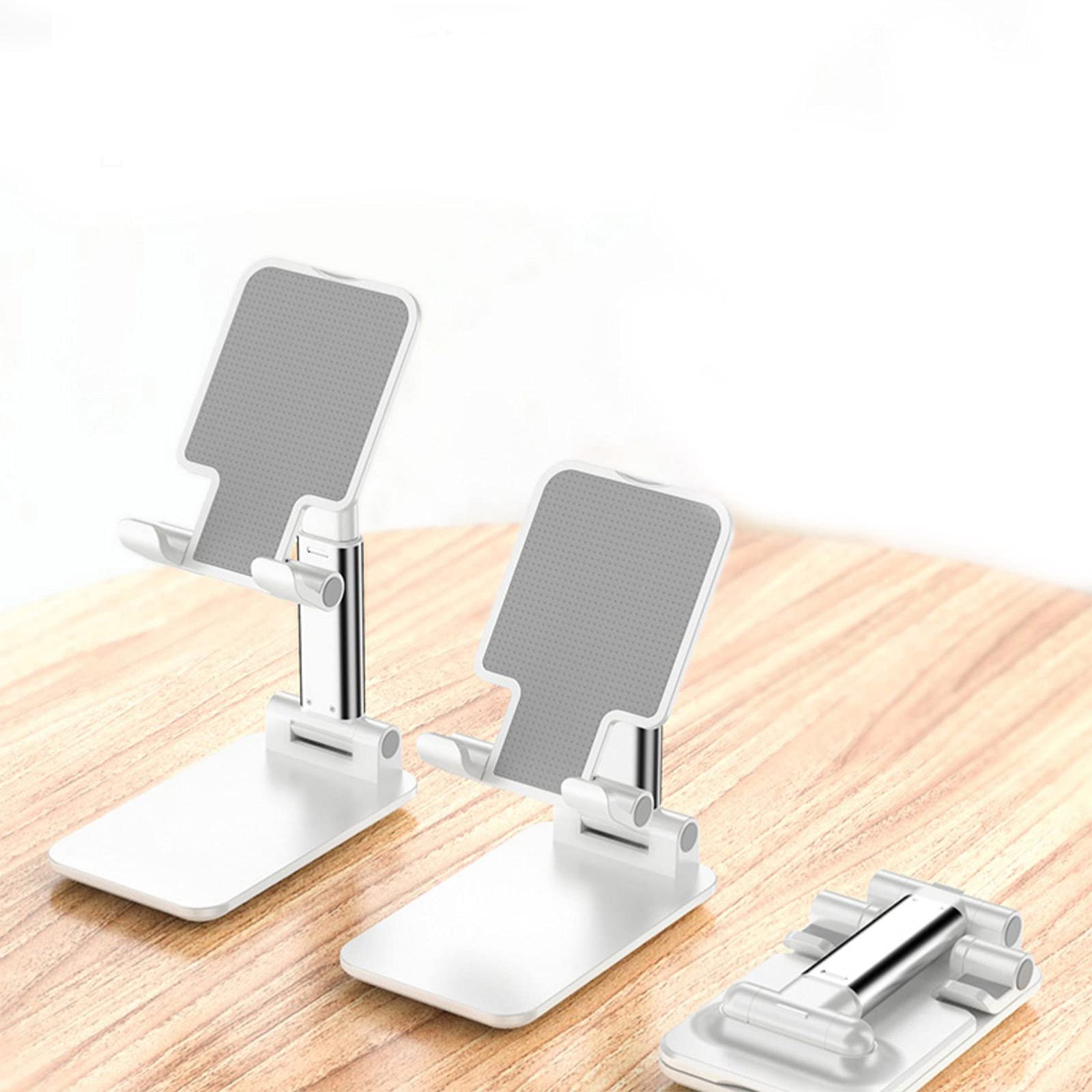 Adjustable Cell Phone Stand - Height & Angle Adjustable LISEN Phone Holder for Desk - Compatible with iPhone, Samsung & All Smartphones - Perfect for Watching Videos, Video Calls & Hands-Free Viewing