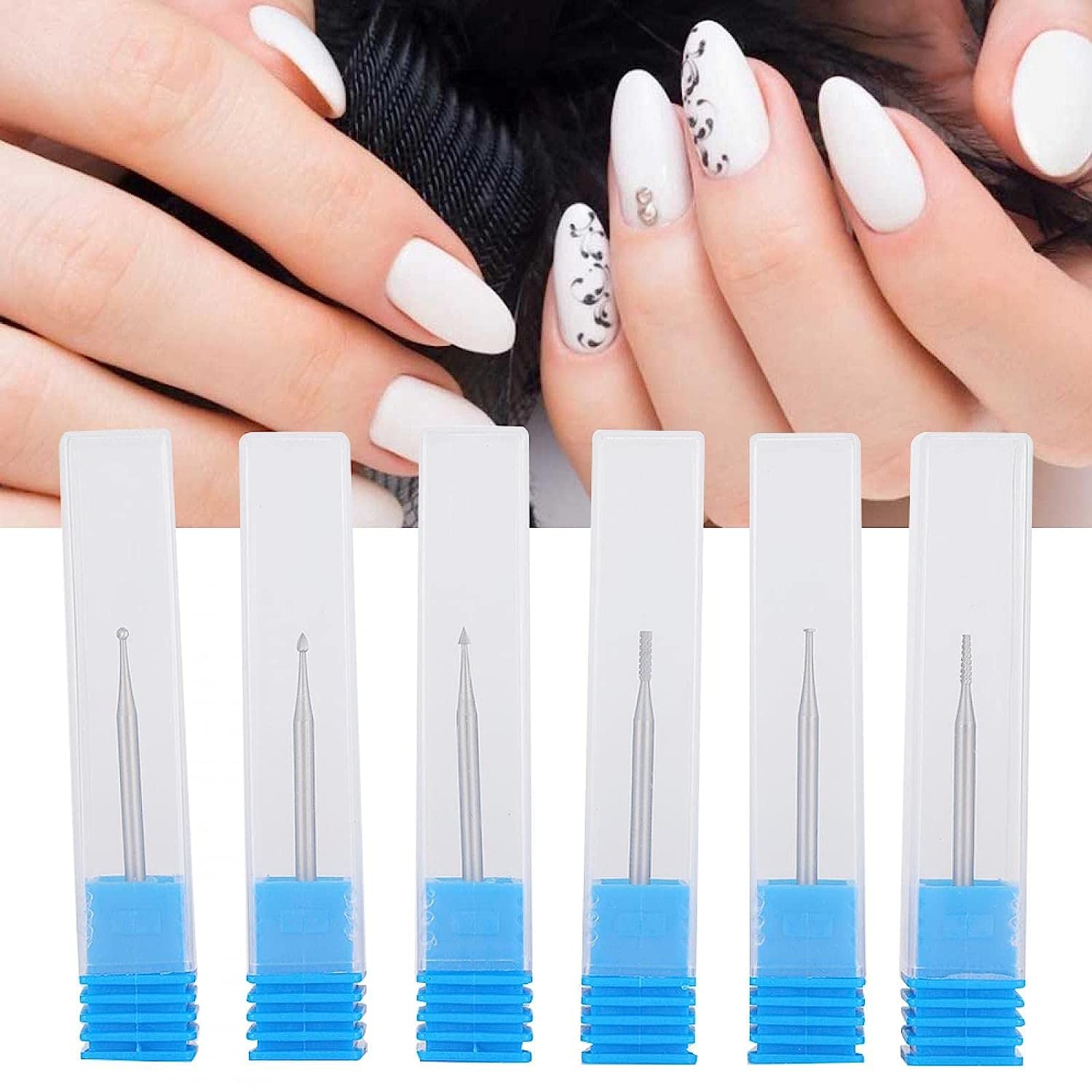 2pc Nail Drill Bits Set - 1.4mm Safe Manicure Tools for Home & Salon Care