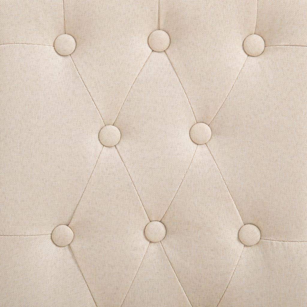 4-Piece Cream Fabric Button Tufted Diner Chairs Set - Upholstered Dining Room Chairs for Kitchen, Lounge & Restaurant - Comfortable Seating for Home Dining & Commercial Spaces