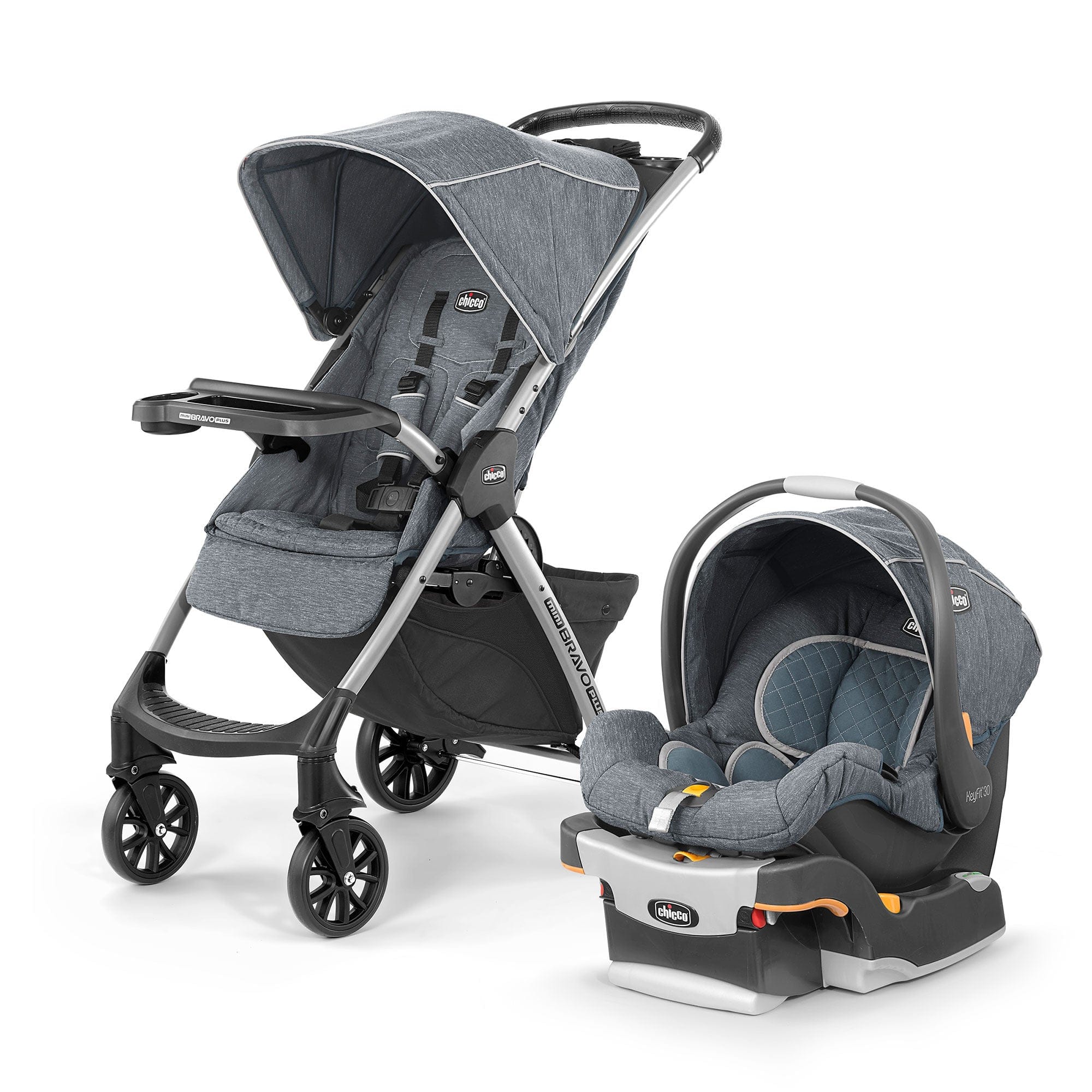 Chicco Mini Bravo Plus Travel System - Lightweight Stroller & Infant Car Seat Combo for Easy Travel | Perfect for Airports, Shopping & Daily Outings