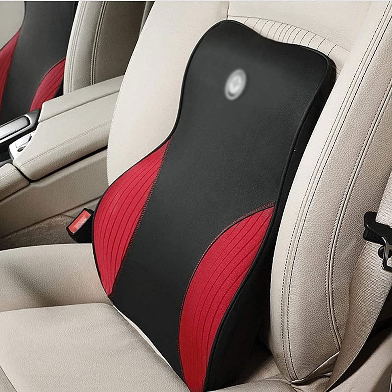 Memory Foam Lumbar Support Pillow for Office & Car Seat - Ergonomic Back Cushion for Pain Relief - Comfortable Desk Chair & Driving Support (Home Office, Gaming, Long Commutes)