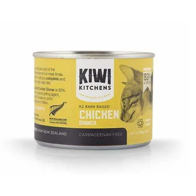 Premium KIWI KITCHENS Adult Cat Canned Food - Grain-Free Chicken Recipe with Essential Nutrients | Wet Food for Indoor & Outdoor Cats | Perfect for Mealtime, Travel & Senior Cats
