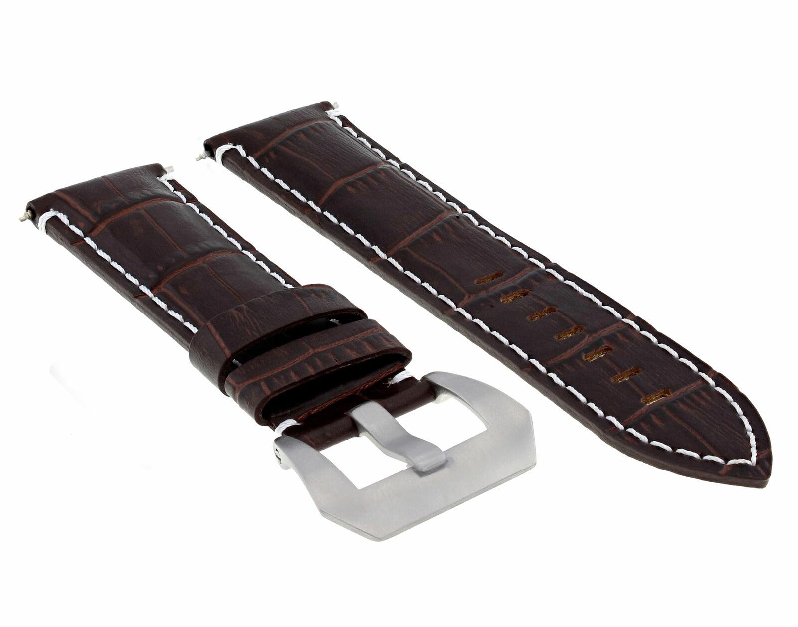 22-24mm Genuine Leather Watch Band Strap Replacement for Montblanc Timewalker Chrono - Durable & Stylish Watch Accessory for Business, Casual & Formal Occasions
