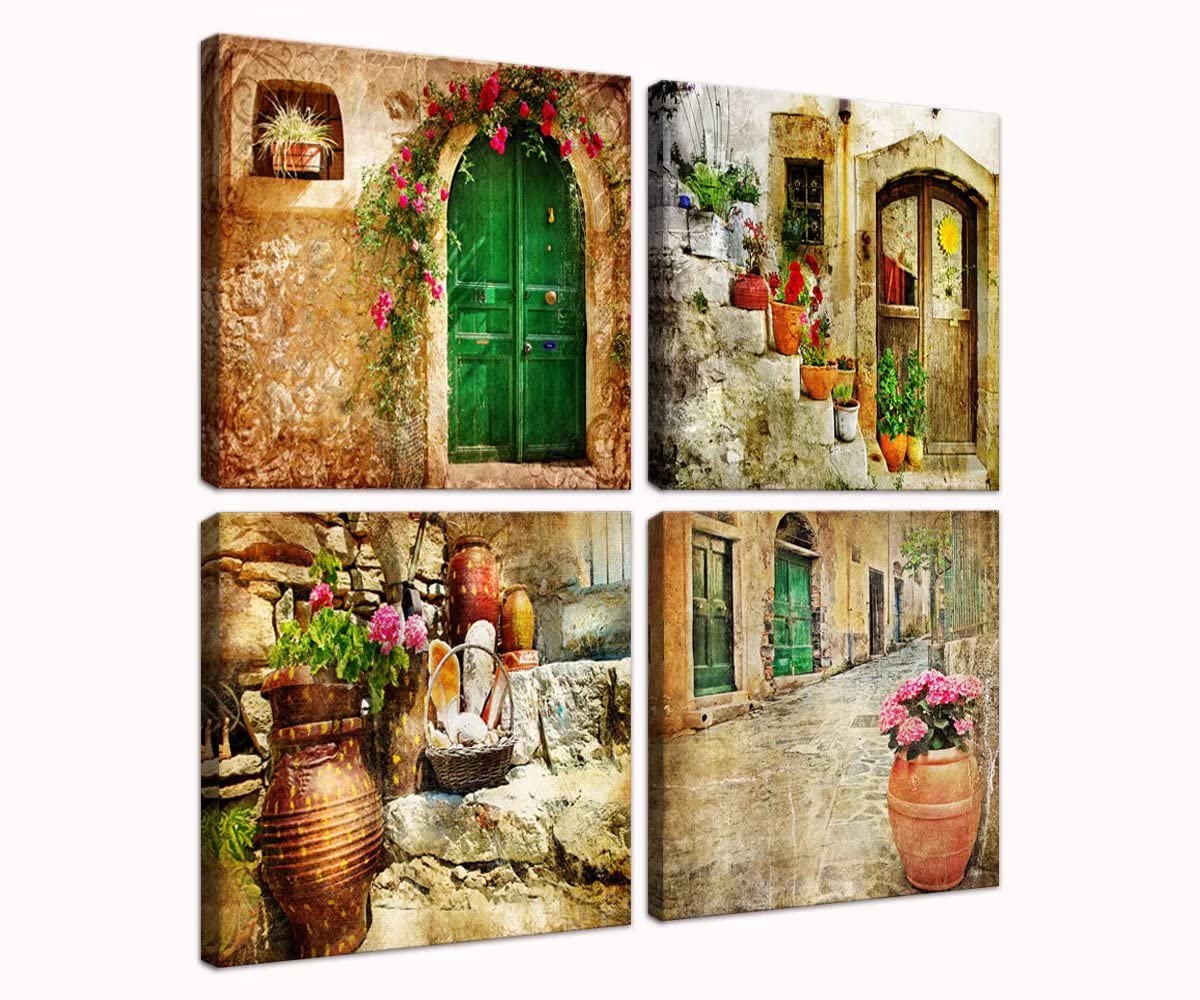 Farmhouse Style Flowers Wall Art Canvas Print - Framed Ready to Hang Decor for Living Room, Bedroom, Bathroom & Dining Room - Perfect for Home, Office & Gift Giving